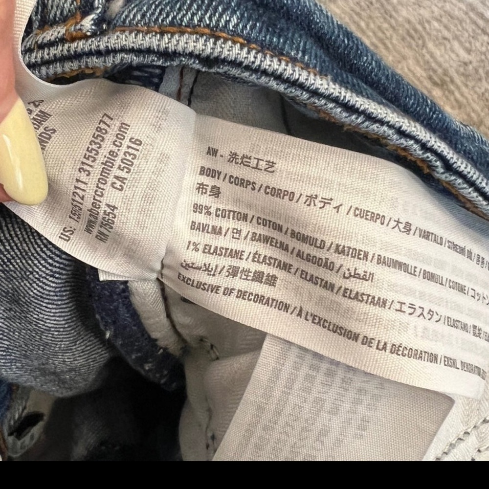 Abercombie & fitch curve love high rise straight jeans, size 29 - Picture 5 of 5